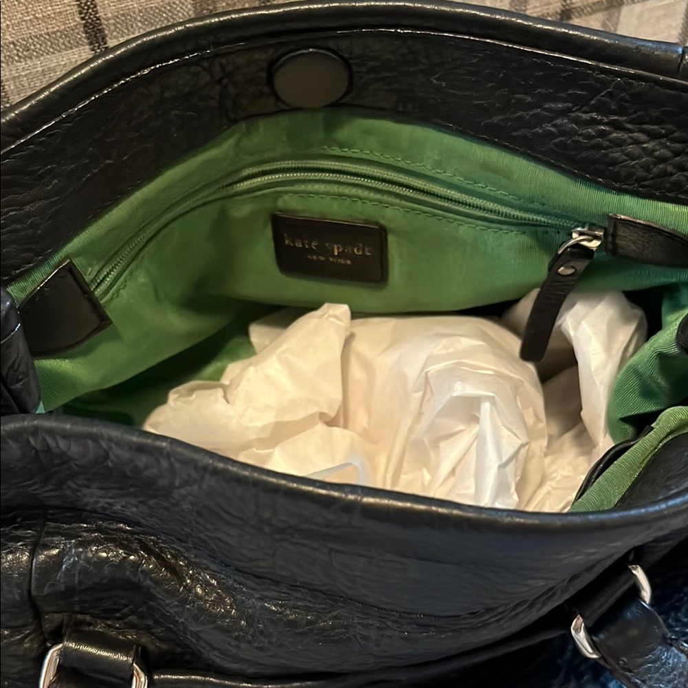 Kate Spade Black Leather Tote Bag